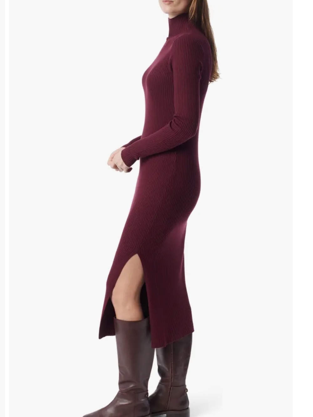 Merritt Easy Long Sleeve Rib Sweater Dress - Picture 2 of 7